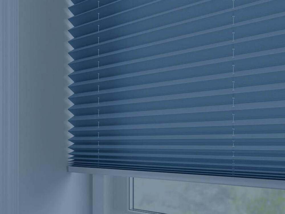 Mavi Plise Perde Plise İmalatı